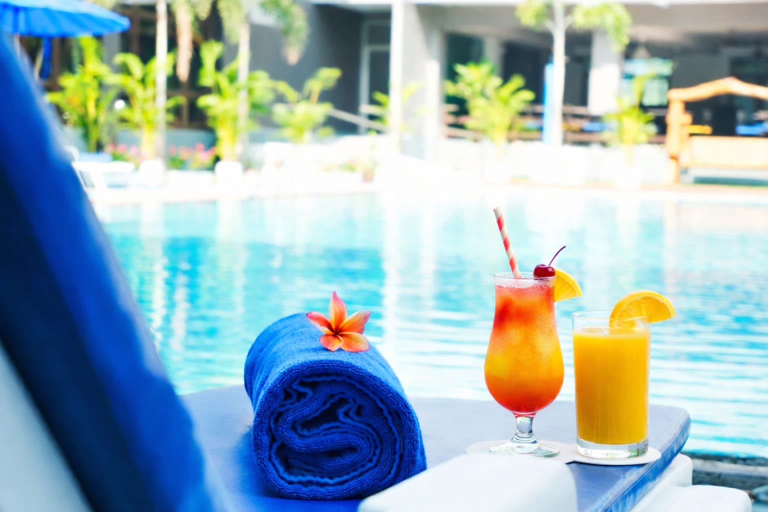 Poolside cocktail service